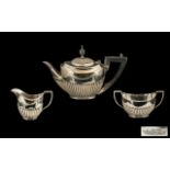 Edwardian Period - Nice Quality Bachelors Sterling Silver 3 Piece Tea Service of Excellent
