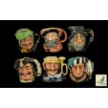 A Collection of Royal Doulton Vintage Character Jugs comprising Sairey Gamp 05451, Motorist D6633,