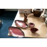 Carltonware - Four pieces of Ruby Pattern. Please see images.