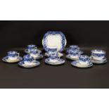 Part Tea Service by Doric China England comprising 8 cups, 11 saucers, 12 side plates, a large