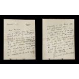 Churchill Interest. A Documentary Hand Ink Written Letter, Signed by Clemintine. S.