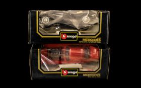 Two Die Cast Boxed Sports Cars Mercedes Benz 300 SL and Mercedes Benz Roadster (!936) by B