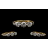 18ct Gold Three Stone Diamond Ring Set With Three Round Brilliant Cut Diamonds, Claw Set,