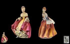 Royal Doulton Hand Painted Pair of Porcelain Figures ( 2 ) In Total.