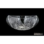 Galway - Nice Quality Lead 24% Crystal Glass Bowl of Pleasing Design / Form Galway Label to Bowl In
