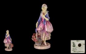 Royal Doulton Figure Phyllis HN 1486 RdNo 755940, Rose Re-Stuck.