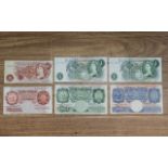 Collection Of Banknotes To Include 2 x JB Page One Pounds HU19 490237 & HT41 162547,