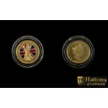 2020 Defence of Our Skies Colour Quarter Sovereign 2 grams In 22ct Gold,