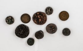 A Small Collection Of Loose Coins, Nine In Total.