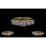 18ct White Gold - Superior Quality 5 Stone Diamond Set Ring,