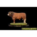 Best Breed by Naturecraft Ltd Edition Large and Superior Quality Hand Painted Bull Figure,