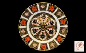 Royal Crown Derby Imari Patterned Cabinet Plate. Pattern No 1128, Date 1980's. 8.5 Inches - 21.