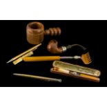 A Small Mixed Lot of Collectables to include a modern telescopic back scratcher,