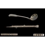 George IV - Nice Quality Silver Sifter Spoon of Pleasing Proportions, Maker John Meek.