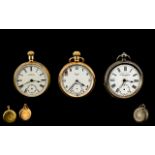 Silver Open Faced Pocket Watch + 2 Others,