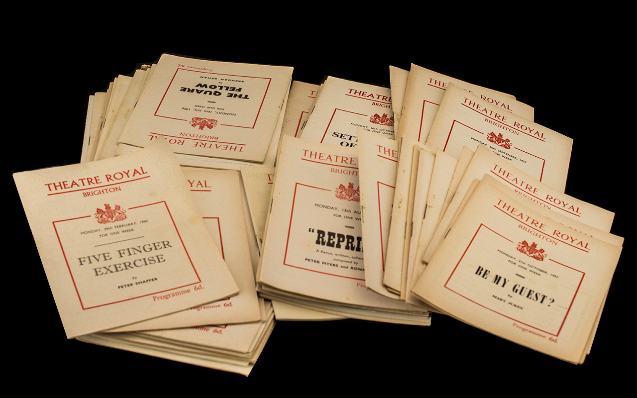 Theatre Programmes For Theatre Royal - Brighton ( 150 ) Plays etc, Many Top Names 1940's - 1960's.