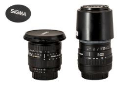 Two Camera Lenses To Include A Sigma Zoom 55-200mm 1:4-5.6 DC 055 & Sigma Zoom 18-35mm 1:3.5-4.5