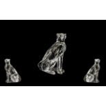 Swarovski Superb Silver Crystal Figure African Wildlife Group ' Cheetah ' Low Tail,