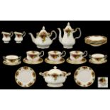 Royal Albert Old Country Roses Set comprising: six large bowls; a large two handled lidded tureen;