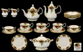 Royal Albert Old Country Roses Set comprising: six large bowls; a large two handled lidded tureen;