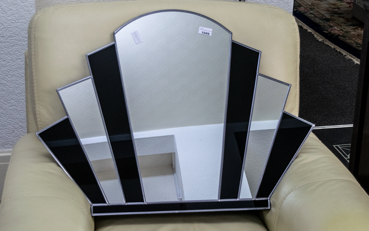 Art Deco Style Fan Shaped Mirror.