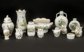 A Small Collection of Aynsley Wild Tudor and Pembroke Design (13) pieces in total.