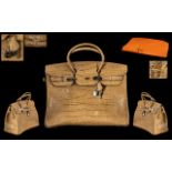 Hermes - Paris Stunning Birken Alligator Bag with Palladium Plated Hard wear,