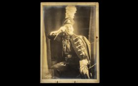 Original Studio Promotion Ink Signed Sepia Photograph of a Broadway Stage Actor dressed in a German