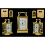 Matthew Norman - Switzerland Fine Quality Large and Heavy Corinthian Columns Brass Carriage Clock,