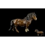 Beswick Horse Figure ' Shetland Pony ' Woolly Shetland Mare. Model No 1033. Designer A. Gredington.