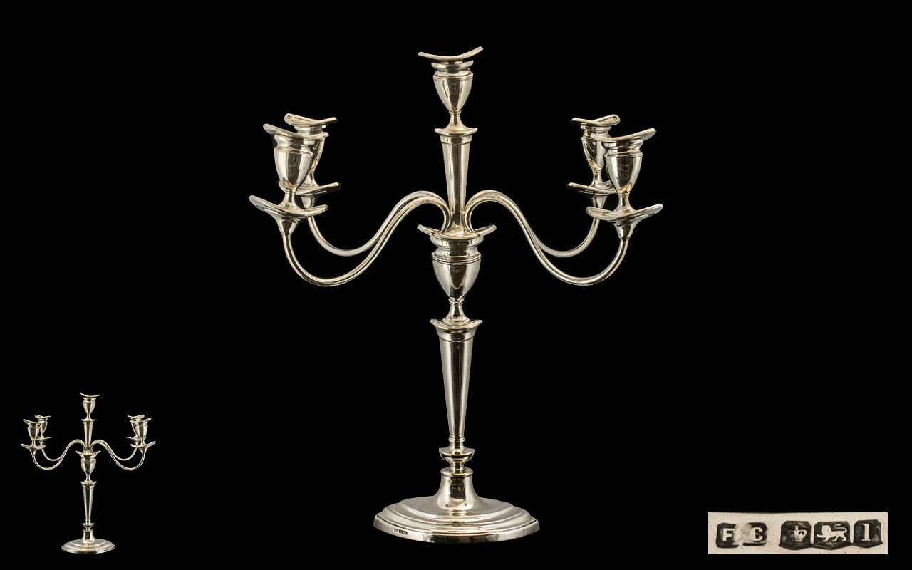 A Large and Impressive Solid Silver 4 Branch Candelabra of Stunning Quality and Proportions,