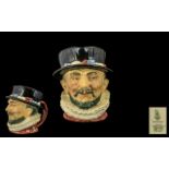 Royal Doulton - Early Hand Painted Large Character Jug ' Beefeater ' D6206. Designer Harry Fenton.