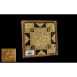 Pugin Style Encaustic Tile with floral design,