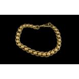 9ct Gold Roller Ball Design Bracelet of excellent proportions and design, with full hallmark for 9.