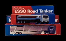 The Esso Collection Boxed Van Set Comprises Esso Car Transporter and Esso Road Tanker.