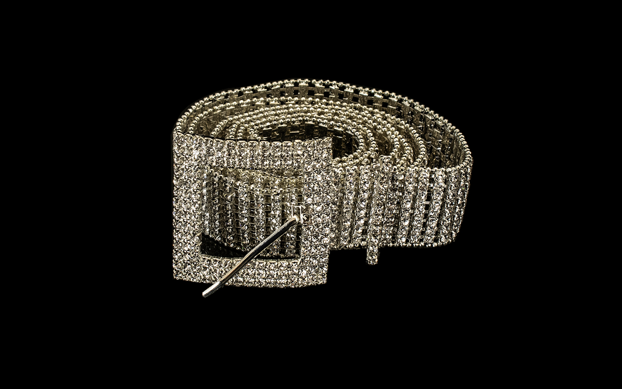 White Austrian Crystal Belt, a 1.