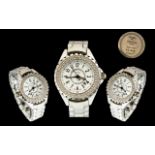 Chanel Paris - Ladies J12 Ceramic ( White ) Quartz Wrist Watch with Date / Display. Serial No Z.