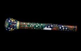 Unusual Japanese Cloisonne Parasol Handle of fine quality,