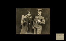 WWl Period Original Photograph of 'Sgt E Yates as Major Twankey: Private L E Shepperd as Sgt