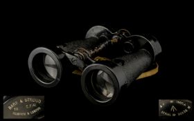 Military Pair of Binoculars, with War Dept. stamp, Barr and Stroud. 7X. C.F.41.No.1900A. Serial No.