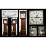 A Georgian Period Eight Day Oak and Mahogany Longcase Clock - by Edward Harrision, Warrington. Circa
