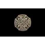 Scottish Silver Brooch. Brooch in the Celtic design, hallmarked for silver, Scotland.