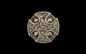 Scottish Silver Brooch. Brooch in the Celtic design, hallmarked for silver, Scotland.