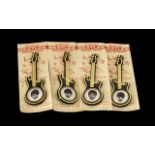 The Beatles - Full Set of ( 4 ) Beatles Brooches. Guaranteed Original 1960's, Issued by Invicta.