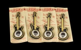 The Beatles - Full Set of ( 4 ) Beatles Brooches. Guaranteed Original 1960's, Issued by Invicta.