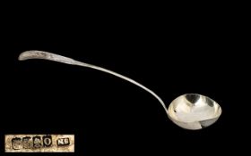 George III - Fine Quality Irish Silver Ladle of Large Proportions, Marks for Samuel Neville ( S.