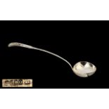 George III - Fine Quality Irish Silver Ladle of Large Proportions, Marks for Samuel Neville ( S.