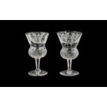 Two Edinburgh Crystal Thistle Sherry Glasses in original box, excellent condition, signed to base.