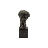 Classical Bronze Head of David,