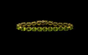 Peridot Tennis Bracelet, a generous 28.